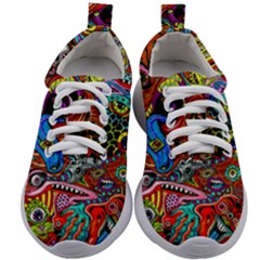 Art Color Dark Detail Monsters Psychedelic Kids Athletic Shoes by Ket1n9