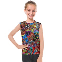 Art Color Dark Detail Monsters Psychedelic Kids  Mesh Tank Top by Ket1n9