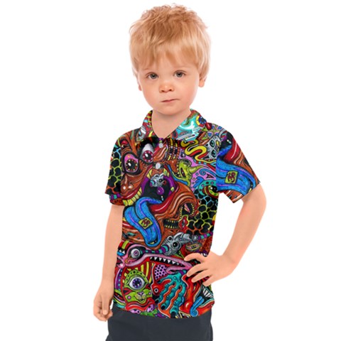 Art Color Dark Detail Monsters Psychedelic Kids  Polo T-shirt by Ket1n9