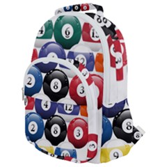 Racked Billiard Pool Balls Rounded Multi Pocket Backpack by Ket1n9