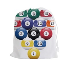 Racked Billiard Pool Balls Drawstring Pouch (2xl) by Ket1n9