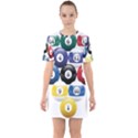 Racked Billiard Pool Balls Sixties Short Sleeve Mini Dress View1