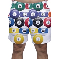 Racked Billiard Pool Balls Men s Shorts by Ket1n9