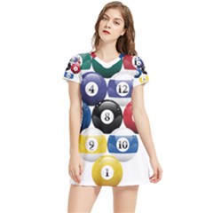 Racked Billiard Pool Balls Women s Sports Skirt by Ket1n9