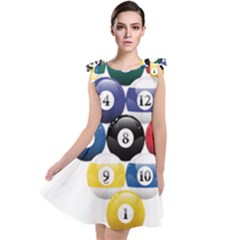 Racked Billiard Pool Balls Tie Up Tunic Dress by Ket1n9