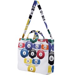 Racked Billiard Pool Balls Square Shoulder Tote Bag by Ket1n9