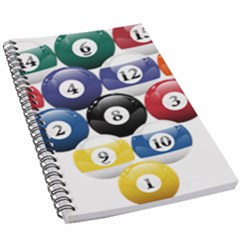 Racked Billiard Pool Balls 5 5  X 8 5  Notebook by Ket1n9