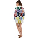 Racked Billiard Pool Balls Long Sleeve Kimono View2