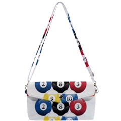 Racked Billiard Pool Balls Removable Strap Clutch Bag by Ket1n9