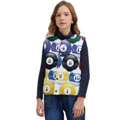 Racked Billiard Pool Balls Kid s Button Up Puffer Vest	 by Ket1n9