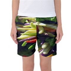 Bright Peppers Women s Basketball Shorts by Ket1n9