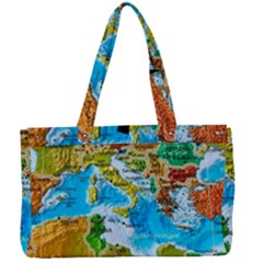 World Map Canvas Work Bag by Ket1n9