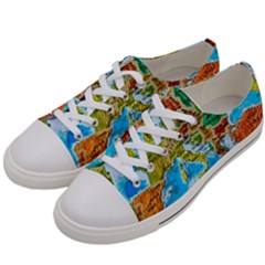 World Map Women s Low Top Canvas Sneakers by Ket1n9