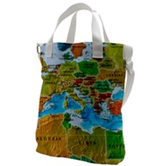 World Map Canvas Messenger Bag by Ket1n9