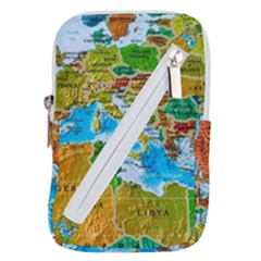 World Map Belt Pouch Bag (large) by Ket1n9