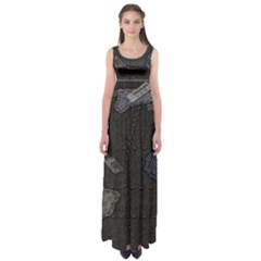 World Map Empire Waist Maxi Dress by Ket1n9