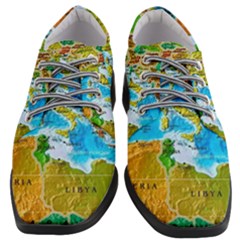 World Map Women Heeled Oxford Shoes by Ket1n9