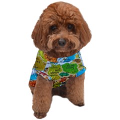 World Map Dog T-shirt by Ket1n9