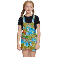 World Map Kids  Short Overalls by Ket1n9