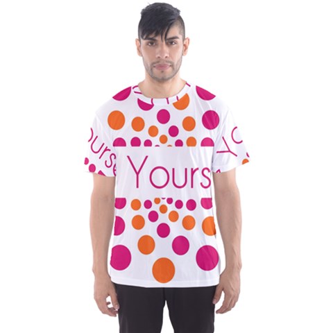 Be Yourself Pink Orange Dots Circular Men s Sport Mesh T-shirt by Ket1n9