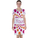 Be Yourself Pink Orange Dots Circular Short Sleeve Nightdress View1