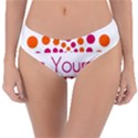 Be Yourself Pink Orange Dots Circular Reversible Classic Bikini Bottoms View1