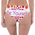 Be Yourself Pink Orange Dots Circular Reversible Classic Bikini Bottoms View2