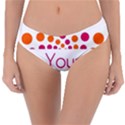 Be Yourself Pink Orange Dots Circular Reversible Classic Bikini Bottoms View3