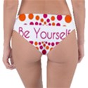 Be Yourself Pink Orange Dots Circular Reversible Classic Bikini Bottoms View4