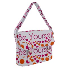 Be Yourself Pink Orange Dots Circular Buckle Messenger Bag by Ket1n9