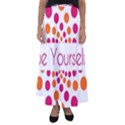 Be Yourself Pink Orange Dots Circular Flared Maxi Skirt View1