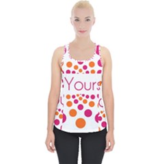 Be Yourself Pink Orange Dots Circular Piece Up Tank Top by Ket1n9