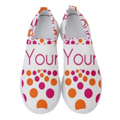 Be Yourself Pink Orange Dots Circular Women s Slip On Sneakers by Ket1n9