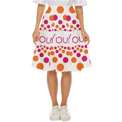 Be Yourself Pink Orange Dots Circular Classic Short Skirt by Ket1n9