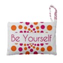 Be Yourself Pink Orange Dots Circular Foldable Grocery Recycle Bag View3