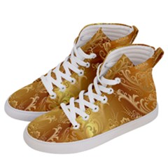 Golden Pattern Vintage Gradient Vector Women s Hi-top Skate Sneakers by Ket1n9