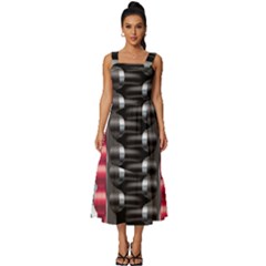 Car Engine Square Neckline Tiered Midi Dress by Ket1n9