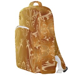 Golden Pattern Vintage Gradient Vector Double Compartment Backpack by Ket1n9