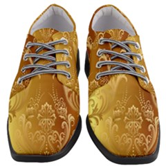 Golden Pattern Vintage Gradient Vector Women Heeled Oxford Shoes by Ket1n9