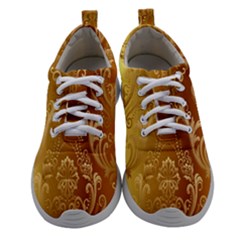 Golden Pattern Vintage Gradient Vector Women Athletic Shoes by Ket1n9