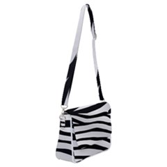 White Tiger Skin Shoulder Bag With Back Zipper by Ket1n9