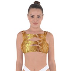 Golden Pattern Vintage Gradient Vector Bandaged Up Bikini Top by Ket1n9