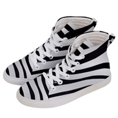 White Tiger Skin Men s Hi-top Skate Sneakers by Ket1n9