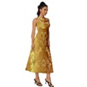 Golden Pattern Vintage Gradient Vector Sleeveless Cross Front Cocktail Midi Chiffon Dress View3