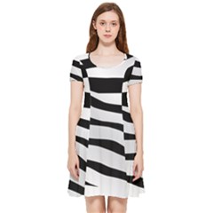 White Tiger Skin Inside Out Cap Sleeve Dress by Ket1n9