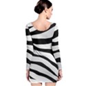 White Tiger Skin Long Sleeve Velvet Bodycon Dress View2