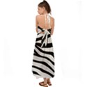 White Tiger Skin Halter Tie Back Dress  View2