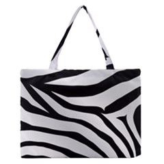 White Tiger Skin Zipper Medium Tote Bag by Ket1n9