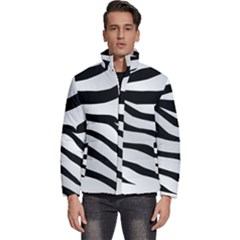 White Tiger Skin Men s Puffer Bubble Jacket Coat by Ket1n9