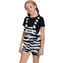 White Tiger Skin Kids  Short Overalls View2